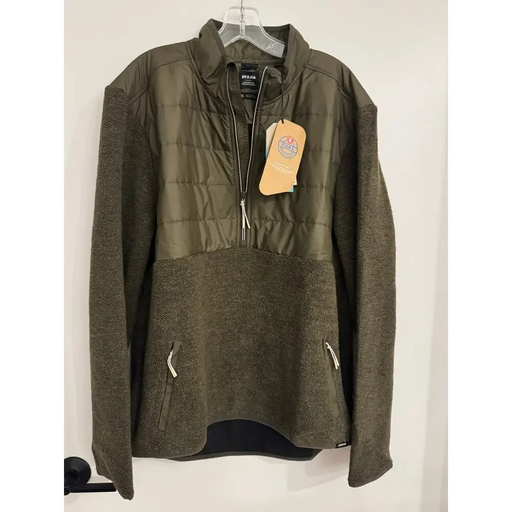 prAna IncrediWool Men’s ½ Zip Pullover Jacket NWT | Size XL | Wool-Blend - Picture 2 of 8